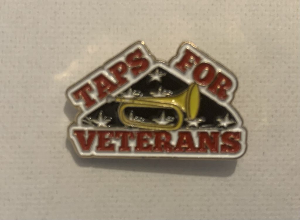 Taps For Veterans Pin
